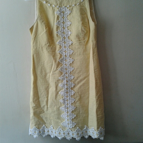 Lilly Pulitzer Yellow Cotton Summer Dress sz6 - Picture 3 of 8